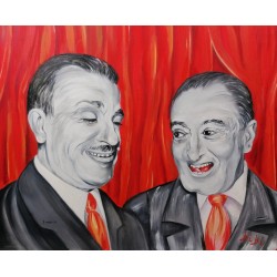 Ritratto di Totò e Peppino – Olio su Tela 50x40 cm di Bibi Guarnieri