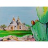 Trulli – Olio su Tela 20x15 cm di Bibi Guarnieri