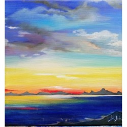 Concerto di colori – Olio su Tela 30x30 cm di Bibi Guarnieri