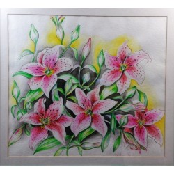 Delicati Profumi – Acquerello 80x70 cm con Lilium di Bibi Guarnieri