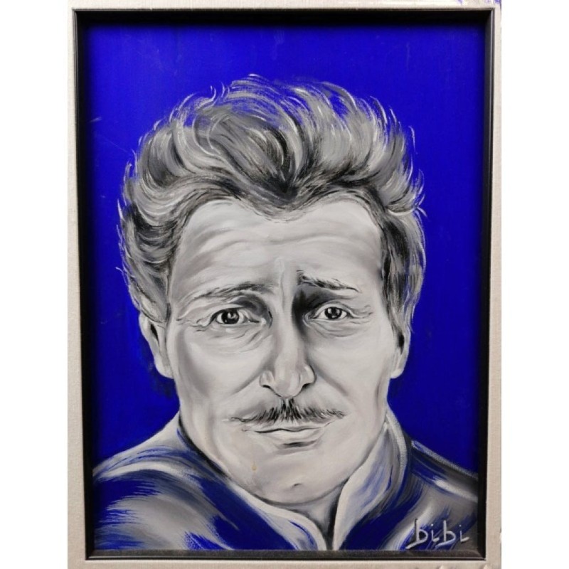 Domenico – Ritratto di Domenico Modugno in olio su tela 30x40 | Bibi Guarnieri Domenico – Ritratto di Domenico Modugno in olio su tela 30x40 | Bibi Guarnieri