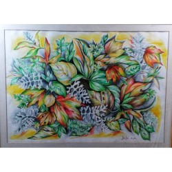 Foglie Morte – Paesaggio Autunnale Olio su Tela 110x75 | Bibi Guarnieri