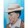 Jealousy – Portrait of Totò Oil on Canvas 30x40 | Bibi Guarnieri