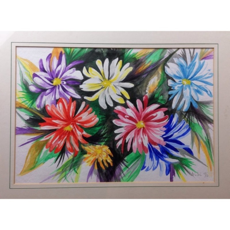 Gerbere Variopinte – Quadro floreale olio su tela 50x30 | Bibi Guarnieri Gerbere Variopinte – Quadro floreale olio su tela 50x30 | Bibi Guarnieri