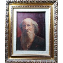 Il Vecchio (1957)– Ritratto rinascimentale olio su tela 30x40 | Bibi Guarnieri
