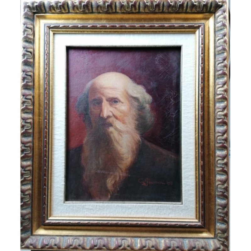 The Old Man 1957 – Renaissance portrait oil on canvas 30x40 | Bibi Guarnieri The Old Man 1957 – Renaissance portrait oil on canvas 30x40 | Bibi Guarnieri