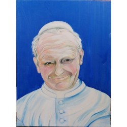 Karol – Ritratto di Papa Giovanni Paolo II 30x40 olio su tela | Bibi Guarnieri