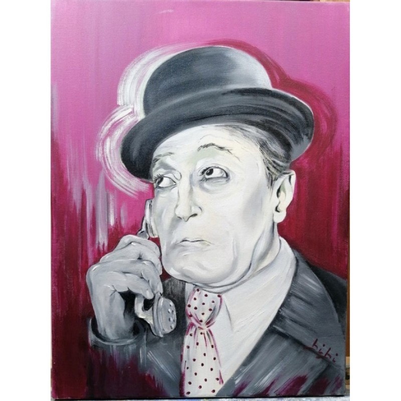 The Appointment – Totò Portrait in Black and White with Colorful Details | Bibi Guarnieri The Appointment – Totò Portrait in Black and White with Colorful Details | Bibi Guarnieri