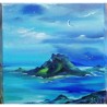 Notturno – Paesaggio marino notturno | Olio su tela 30x30 di Bibi Guarnieri