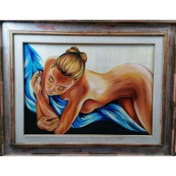 Nudo – Dipinto olio su tela 65x50 | Nudo femminile elegante di Bibi Guarnieri