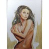 “Pudore” – Oil on Canvas Nude by Bibi Guarnieri | Elegant Female Portrait 50x70
