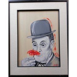 Sguardo Sorpreso – Ritratto di Totò 30x40 | Olio su tela di Bibi Guarnieri