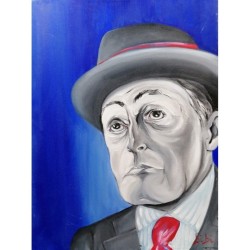Sua Eccellenza – Ritratto di Totò 30x40 Olio su Tela | Opera di Bibi Guarnieri