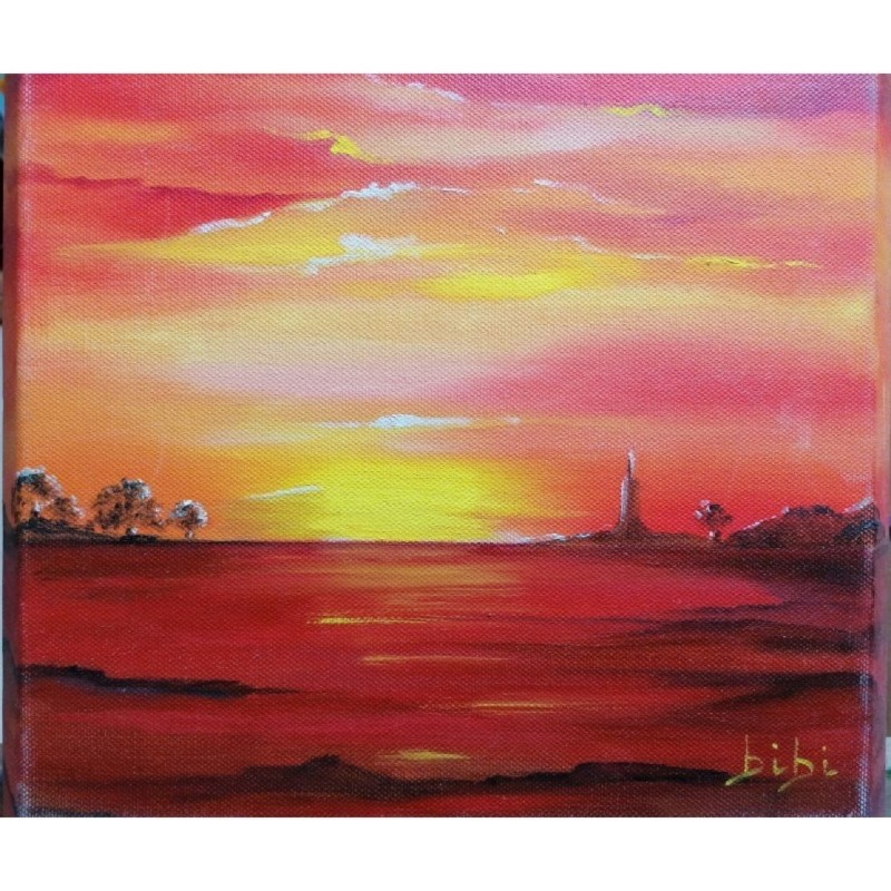 Tramonto – Paesaggio Marino 30x30 Olio su Tela | Opera di Bibi Guarnieri Tramonto – Paesaggio Marino 30x30 Olio su Tela | Opera di Bibi Guarnieri